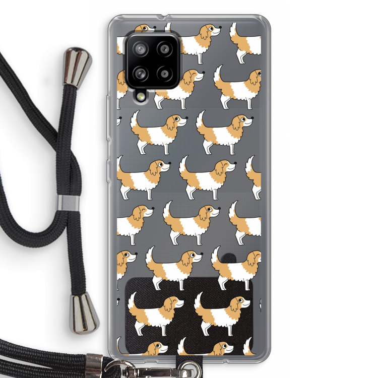 Doggy: Samsung Galaxy A42 5G Transparant Hoesje met koord
