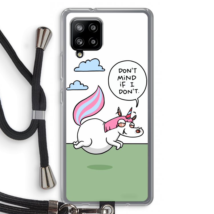Unicorn: Samsung Galaxy A42 5G Transparant Hoesje met koord