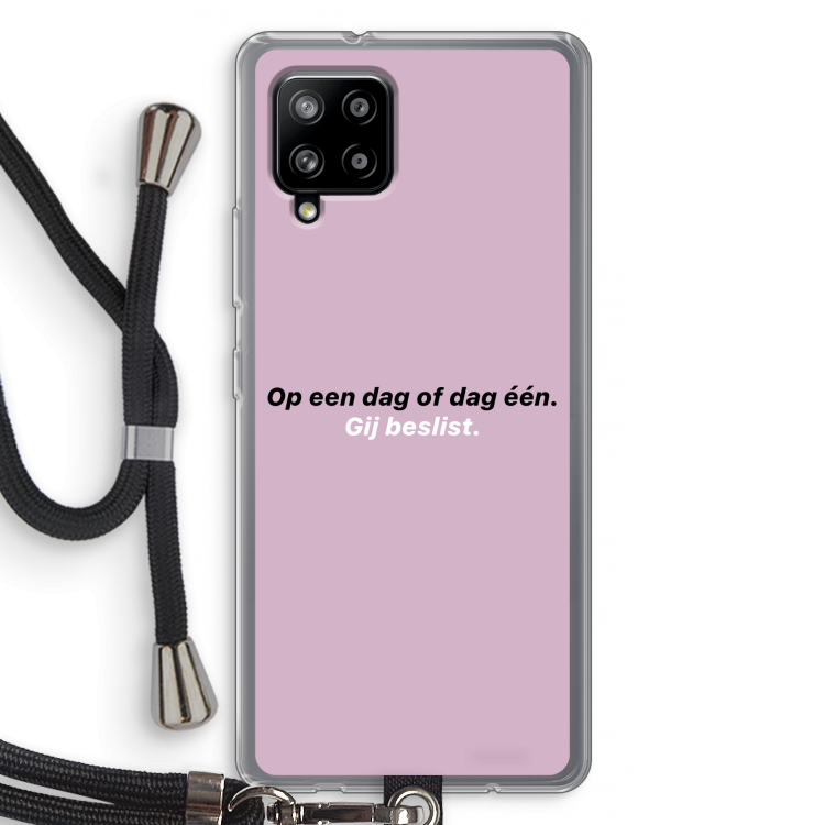 gij beslist: Samsung Galaxy A42 5G Transparant Hoesje met koord