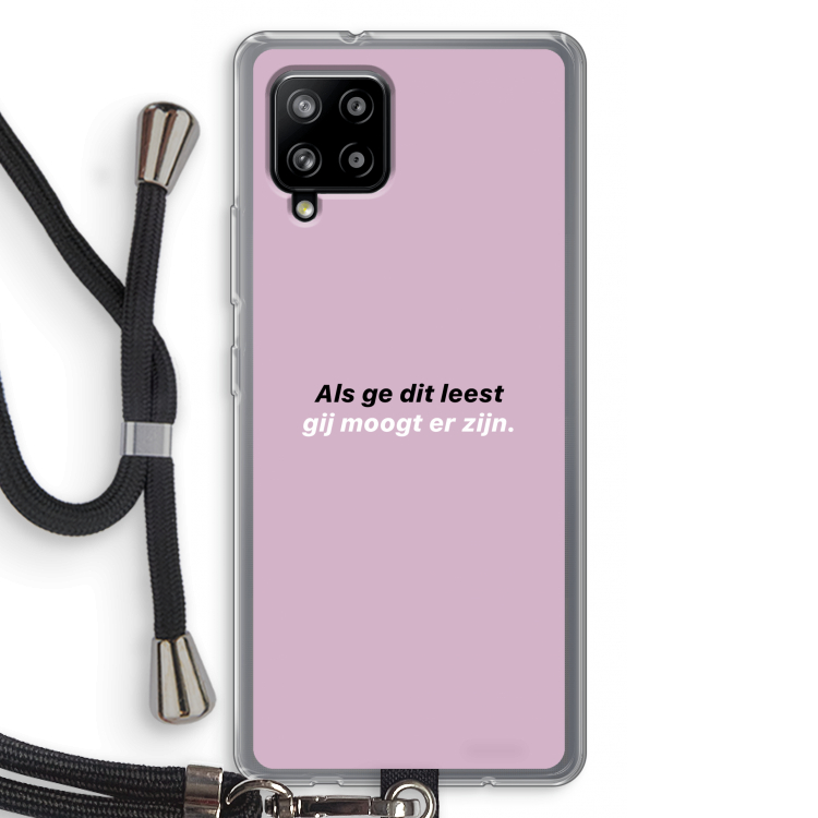 gij moogt er zijn: Samsung Galaxy A42 5G Transparant Hoesje met koord