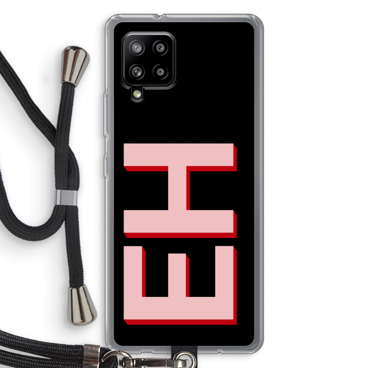 Monogram: Samsung Galaxy A42 5G Transparant Hoesje met koord