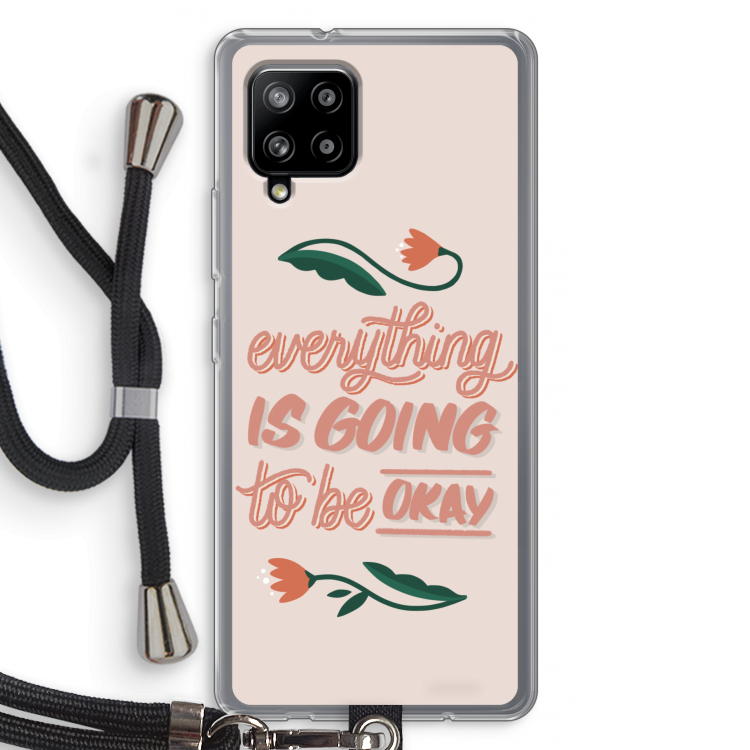 Optimistic flower girl: Samsung Galaxy A42 5G Transparant Hoesje met koord