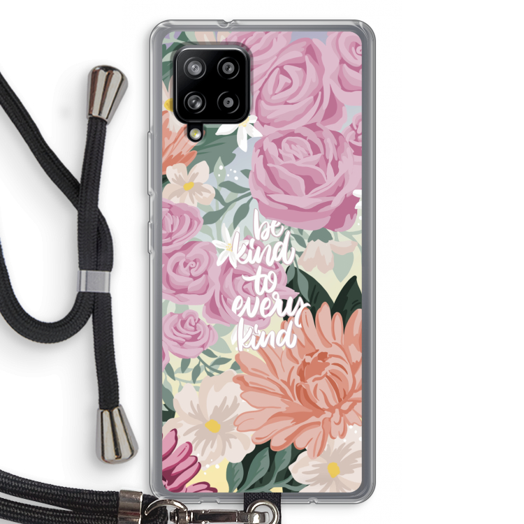 Kindness matters: Samsung Galaxy A42 5G Transparant Hoesje met koord