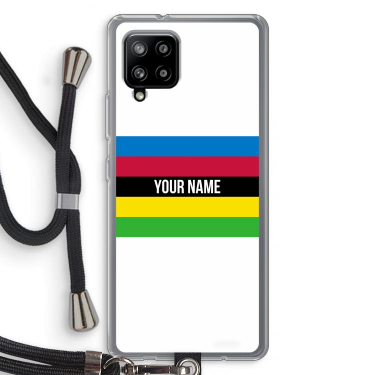 WK Wielrennen: Samsung Galaxy A42 5G Transparant Hoesje met koord