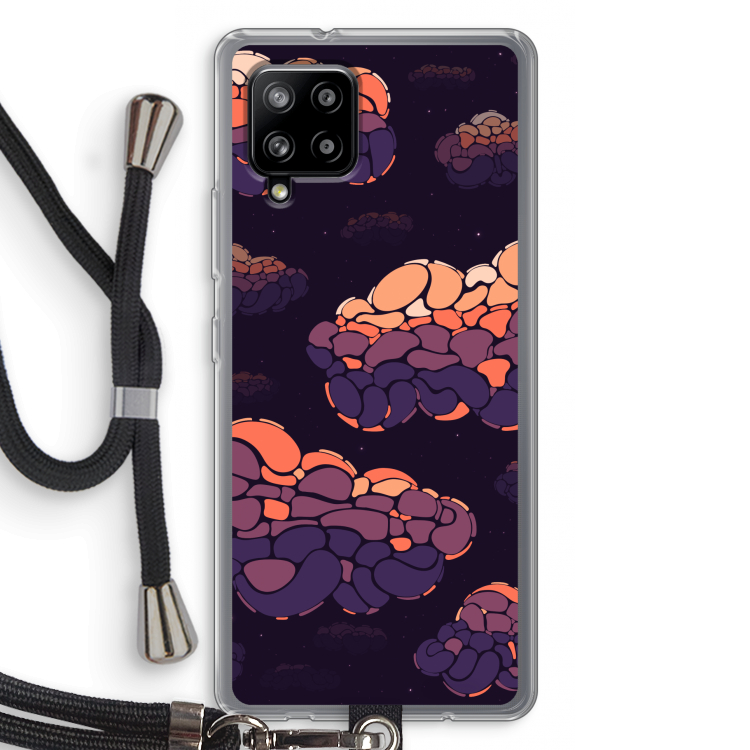 Patroon Wolken: Samsung Galaxy A42 5G Transparant Hoesje met koord