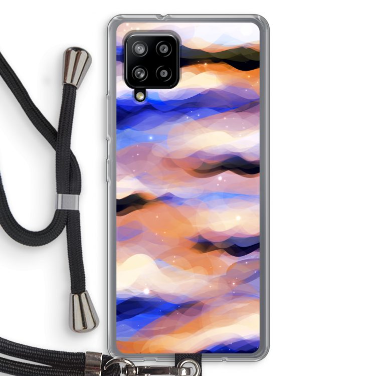 Donkere Wolken: Samsung Galaxy A42 5G Transparant Hoesje met koord