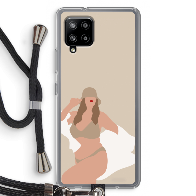 One of a kind: Samsung Galaxy A42 5G Transparant Hoesje met koord