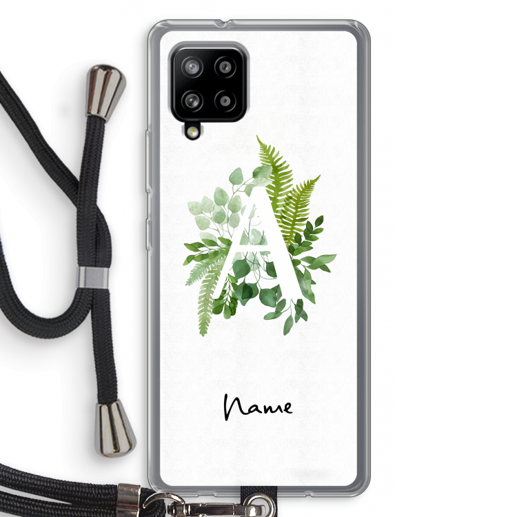 Green Brush: Samsung Galaxy A42 5G Transparant Hoesje met koord
