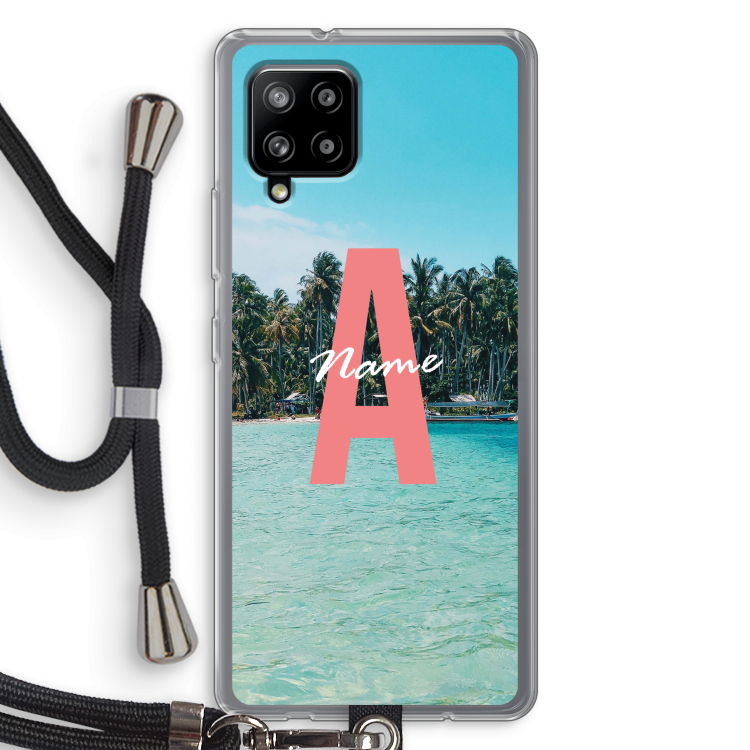 Pacific Dream: Samsung Galaxy A42 5G Transparant Hoesje met koord