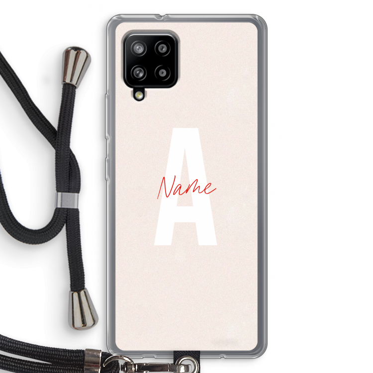 Strawberry Milkshake: Samsung Galaxy A42 5G Transparant Hoesje met koord
