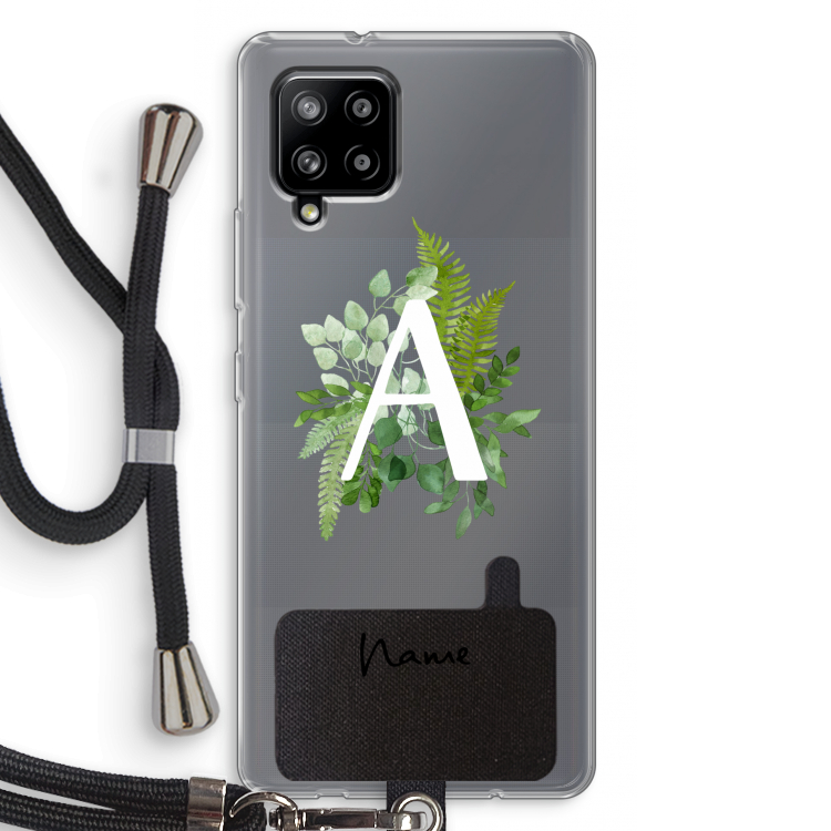 Green Brush: Samsung Galaxy A42 5G Transparant Hoesje met koord