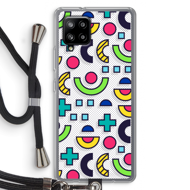 8-bit N°6: Samsung Galaxy A42 5G Transparant Hoesje met koord