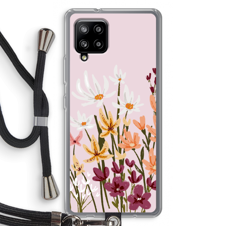 Painted wildflowers: Samsung Galaxy A42 5G Transparant Hoesje met koord
