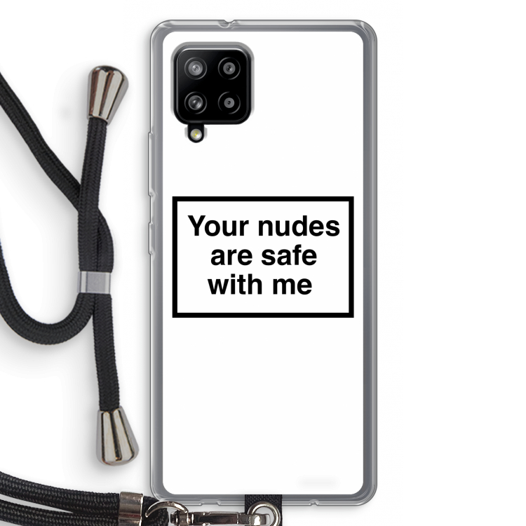 Safe with me: Samsung Galaxy A42 5G Transparant Hoesje met koord