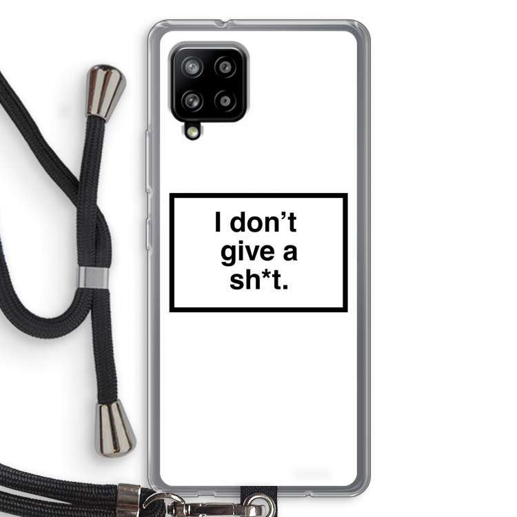 Don't give a shit: Samsung Galaxy A42 5G Transparant Hoesje met koord