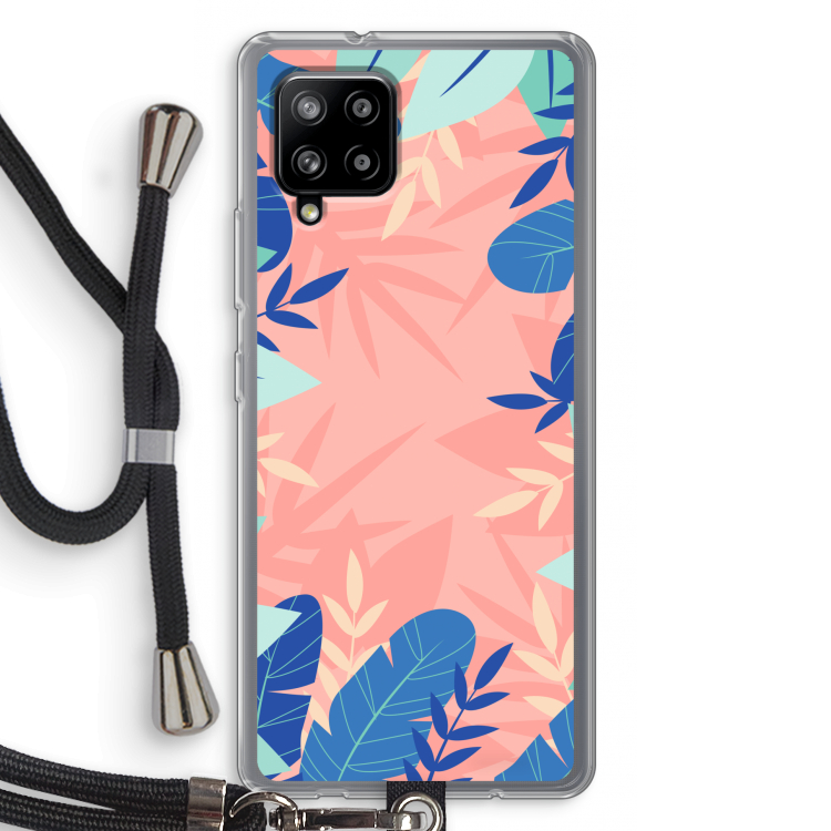 Tropisch: Samsung Galaxy A42 5G Transparant Hoesje met koord