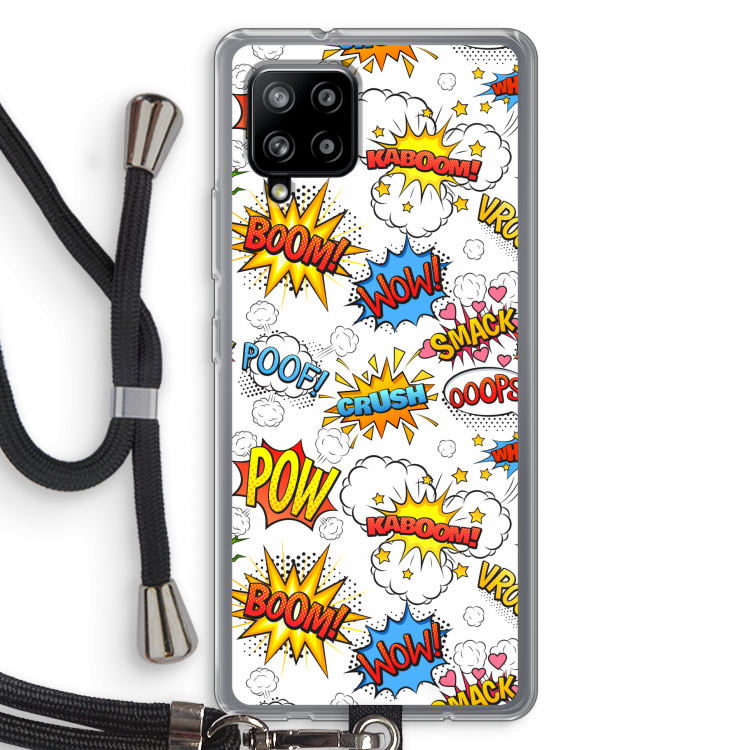 Pow Smack: Samsung Galaxy A42 5G Transparant Hoesje met koord