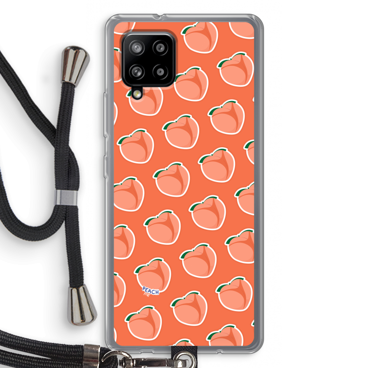 Just peachy: Samsung Galaxy A42 5G Transparant Hoesje met koord