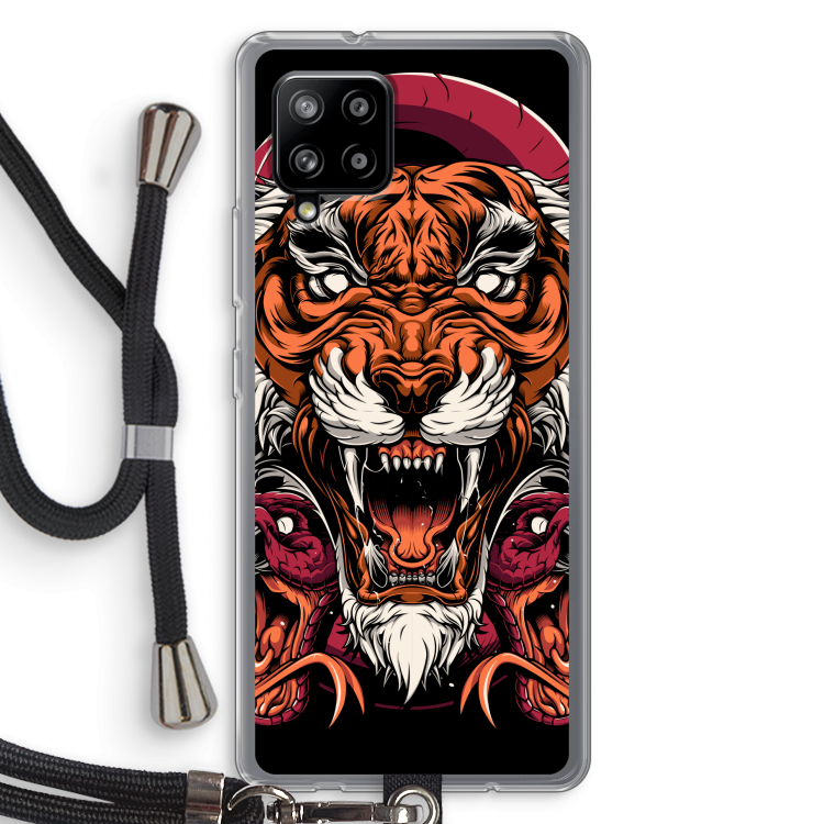 Tiger and Rattlesnakes: Samsung Galaxy A42 5G Transparant Hoesje met koord