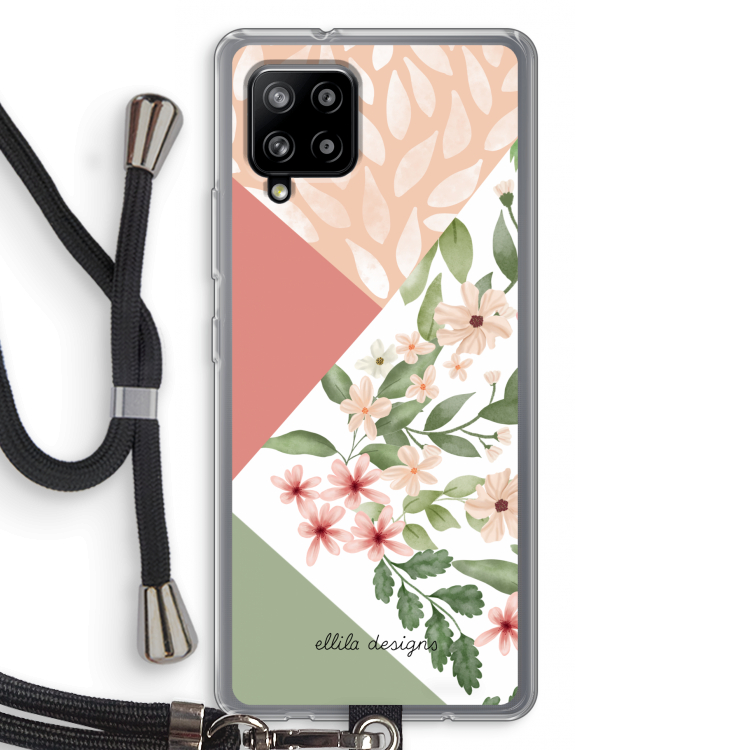 Sweet heaven geometrics: Samsung Galaxy A42 5G Transparant Hoesje met koord