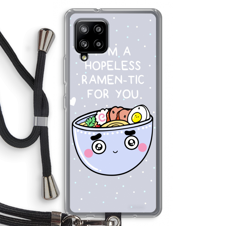 I'm A Hopeless Ramen-Tic For You: Samsung Galaxy A42 5G Transparant Hoesje met koord