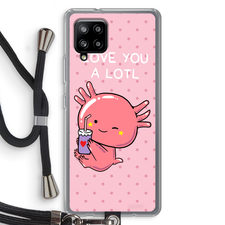 Love You A Lotl: Samsung Galaxy A42 5G Transparant Hoesje met koord