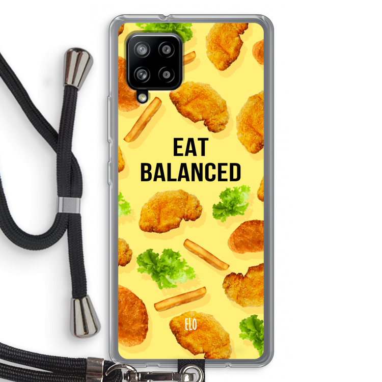 Eat Balanced: Samsung Galaxy A42 5G Transparant Hoesje met koord