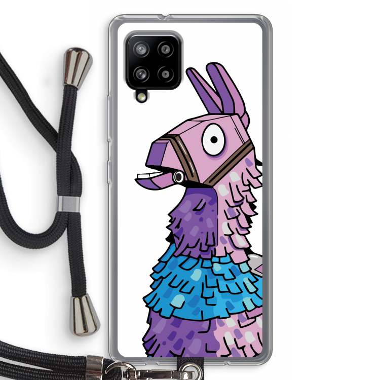 Lama: Samsung Galaxy A42 5G Transparant Hoesje met koord
