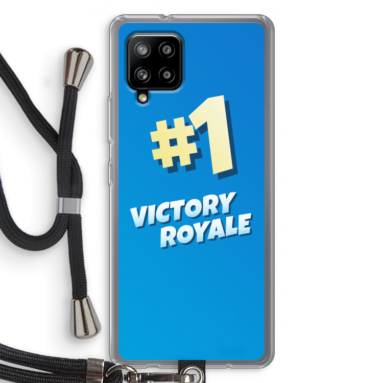 Victory Royale: Samsung Galaxy A42 5G Transparant Hoesje met koord