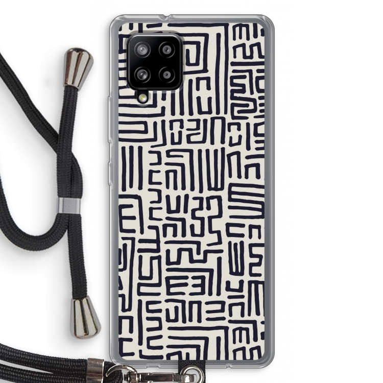Moroccan Print: Samsung Galaxy A42 5G Transparant Hoesje met koord