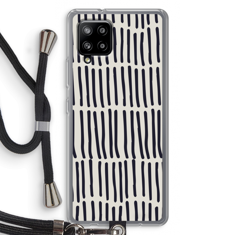 Moroccan stripes: Samsung Galaxy A42 5G Transparant Hoesje met koord