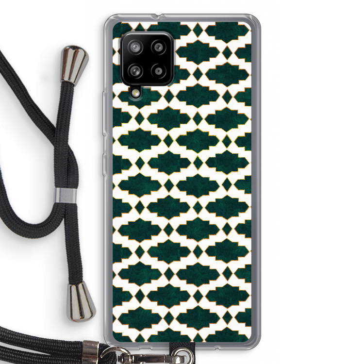 Moroccan tiles: Samsung Galaxy A42 5G Transparant Hoesje met koord
