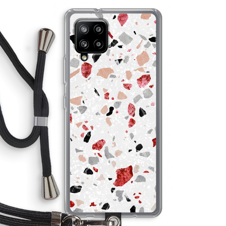 Terrazzo N°12: Samsung Galaxy A42 5G Transparant Hoesje met koord