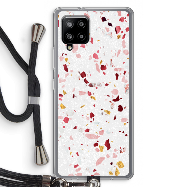 Terrazzo N°9: Samsung Galaxy A42 5G Transparant Hoesje met koord