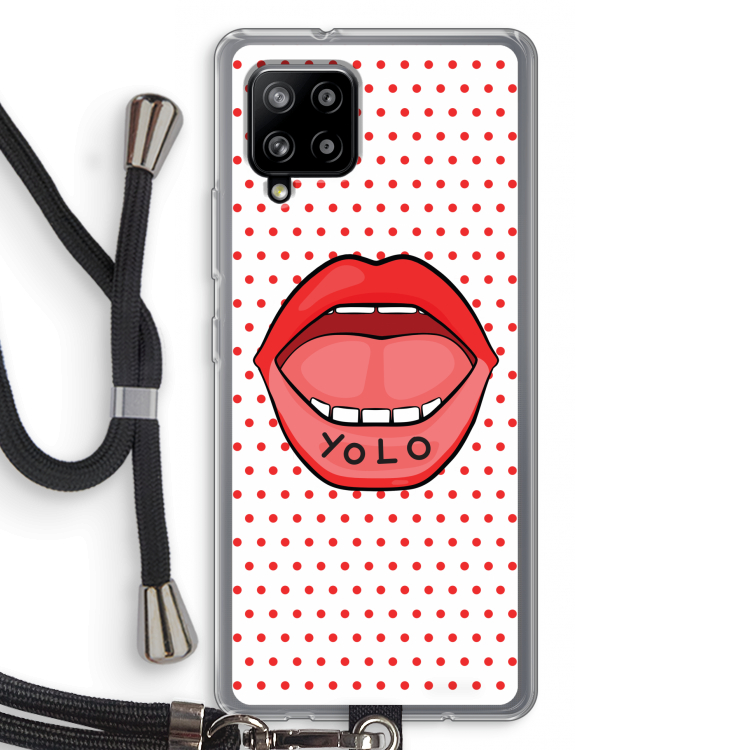 Yolo Denise: Samsung Galaxy A42 5G Transparant Hoesje met koord