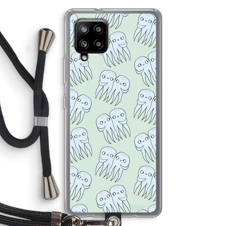 Octopussen: Samsung Galaxy A42 5G Transparant Hoesje met koord