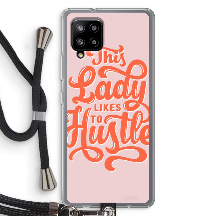 Hustle Lady: Samsung Galaxy A42 5G Transparant Hoesje met koord