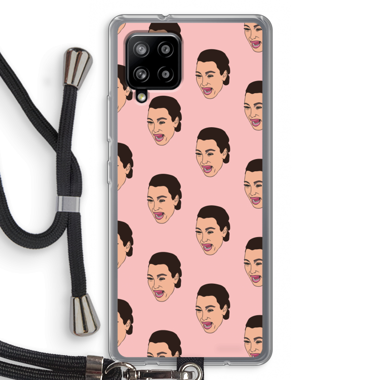 Ugly Cry Call: Samsung Galaxy A42 5G Transparant Hoesje met koord