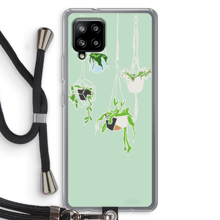 Hang In There: Samsung Galaxy A42 5G Transparant Hoesje met koord