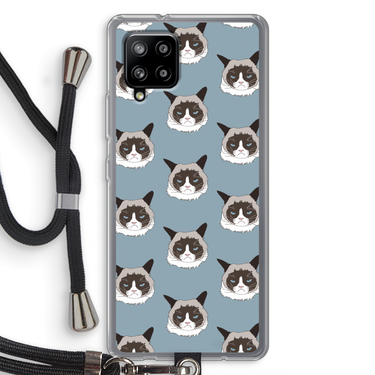 It's a Purrr Case: Samsung Galaxy A42 5G Transparant Hoesje met koord