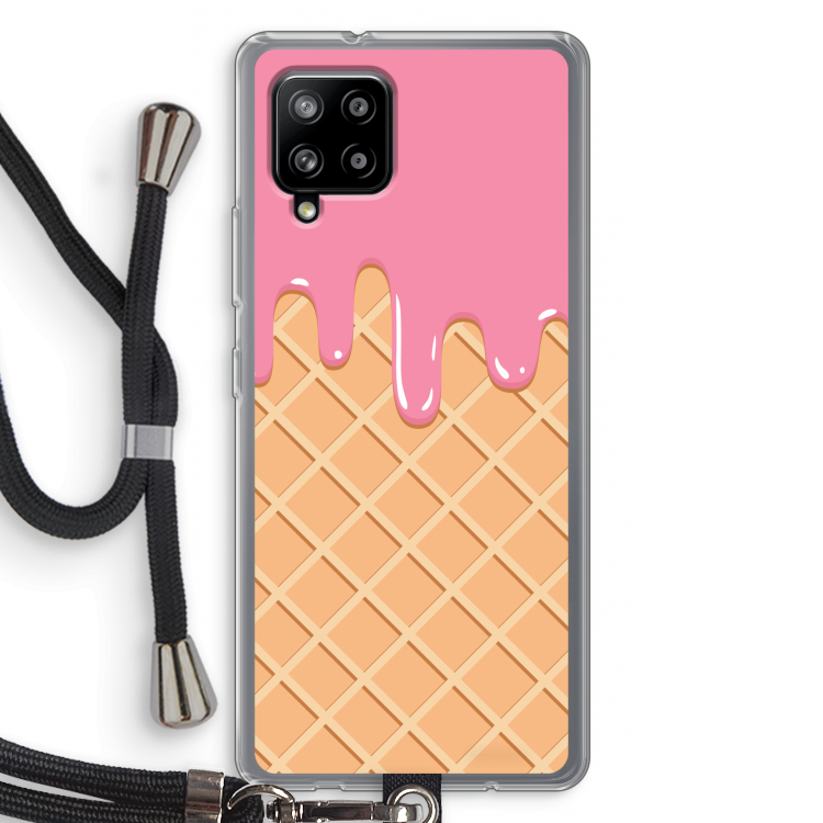 Ice cream: Samsung Galaxy A42 5G Transparant Hoesje met koord