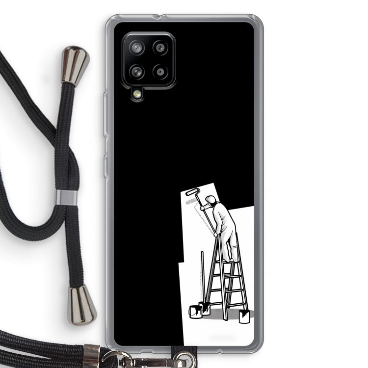 Musketon Painter: Samsung Galaxy A42 5G Transparant Hoesje met koord