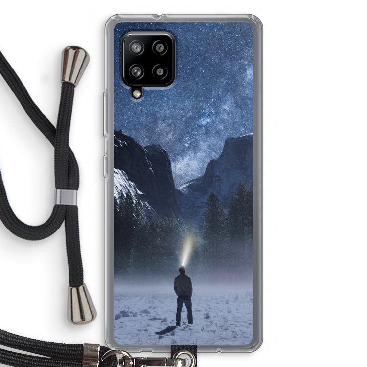 Wanderlust: Samsung Galaxy A42 5G Transparant Hoesje met koord