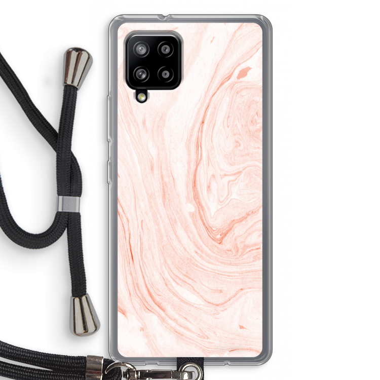 Peach bath: Samsung Galaxy A42 5G Transparant Hoesje met koord