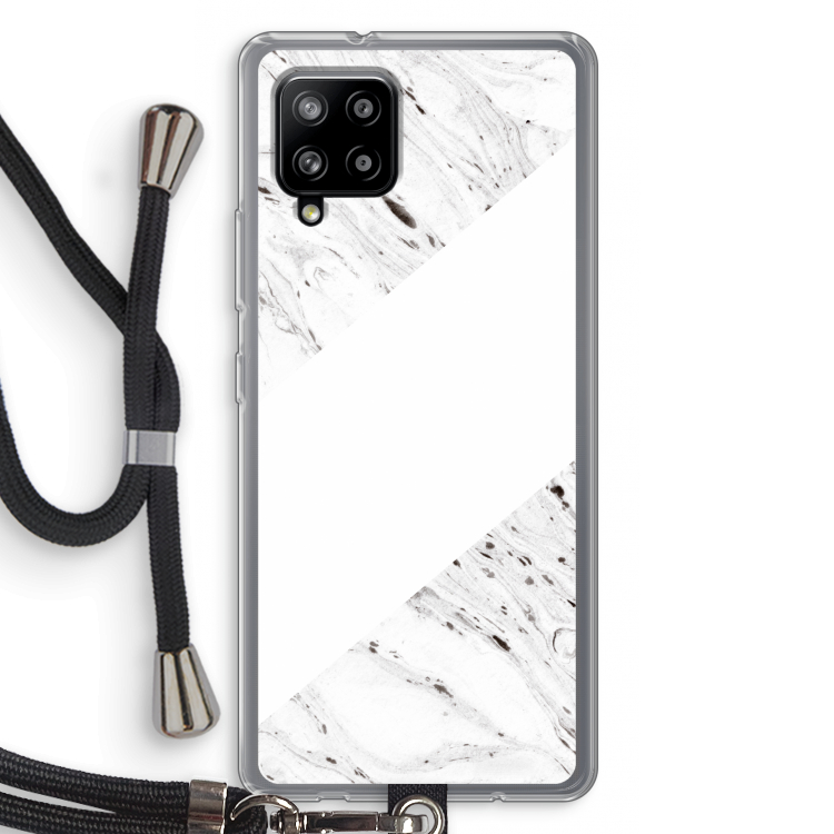 Biggest stripe: Samsung Galaxy A42 5G Transparant Hoesje met koord