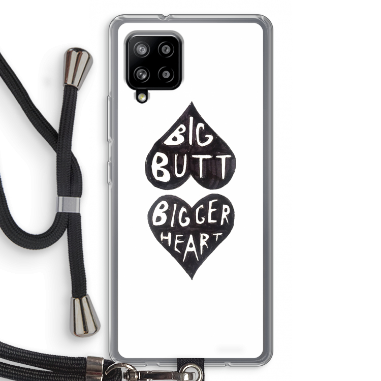 Big butt bigger heart: Samsung Galaxy A42 5G Transparant Hoesje met koord