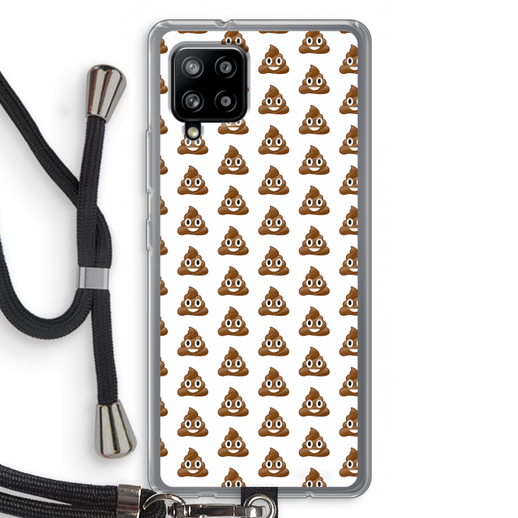 Poop emoji: Samsung Galaxy A42 5G Transparant Hoesje met koord