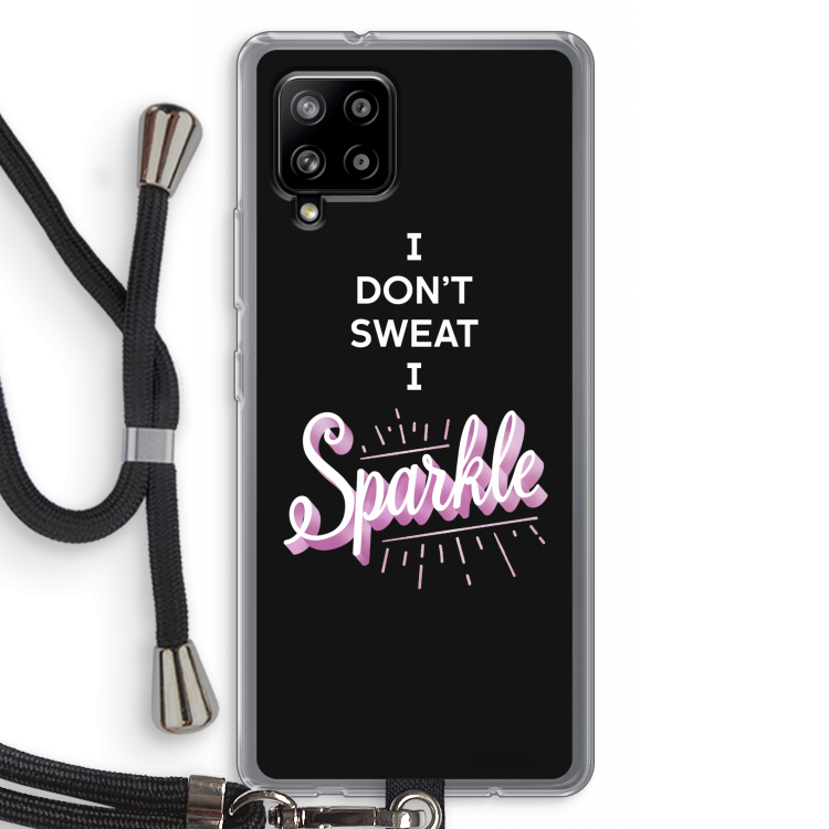 Sparkle quote: Samsung Galaxy A42 5G Transparant Hoesje met koord
