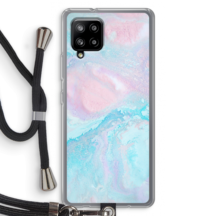 Fantasie pastel: Samsung Galaxy A42 5G Transparant Hoesje met koord