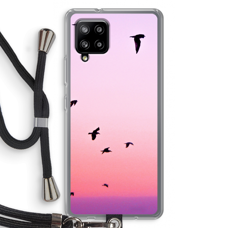 Fly away: Samsung Galaxy A42 5G Transparant Hoesje met koord